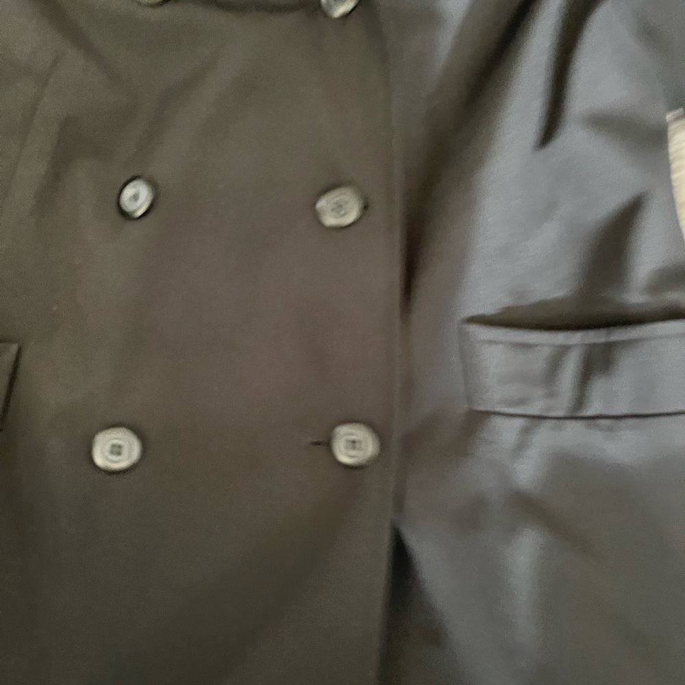 Fleet Street Black Pea Coat size large - Picture 5 of 8